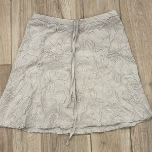 floral appliqué skirt